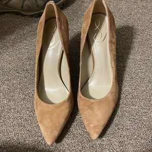 VGUC size 10 Jessica Simpson suede heels